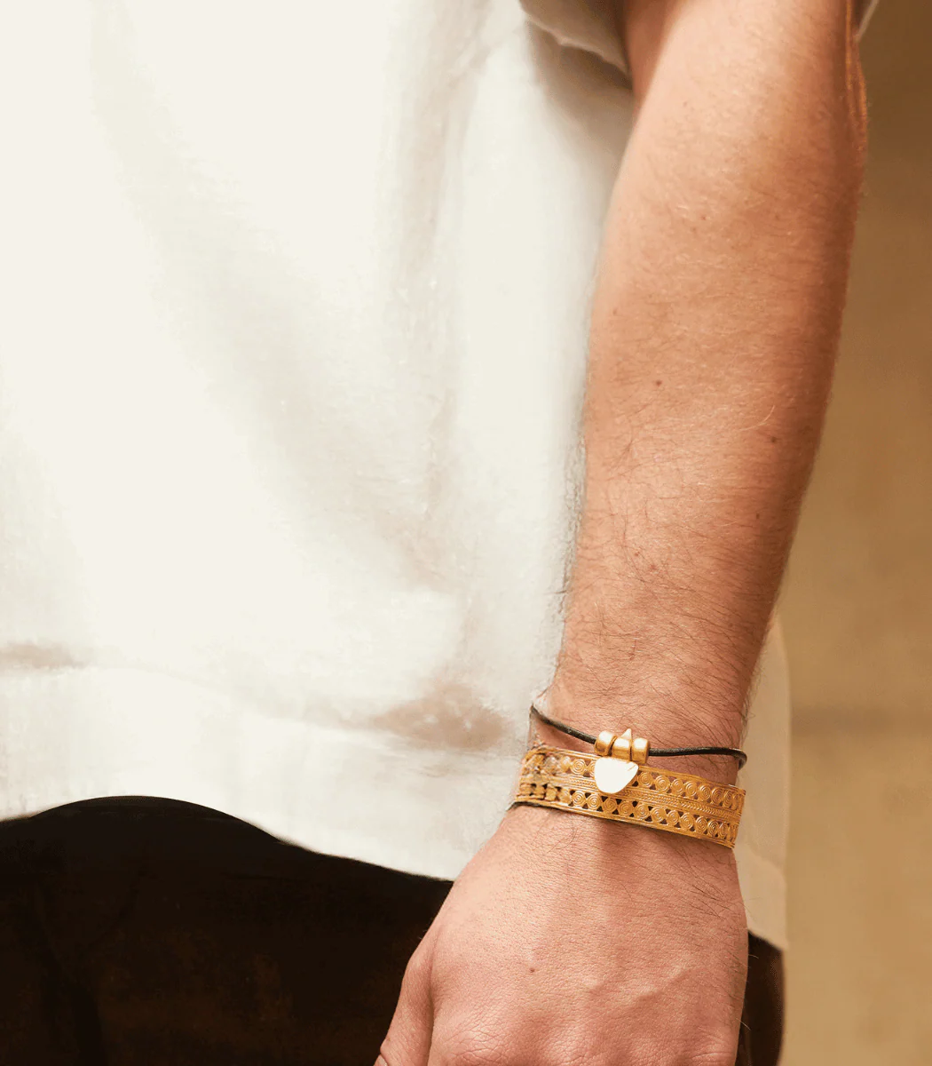 Bird Pendant Leather Bracelet - Image 2